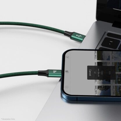 Baseus Datový kabel Rapid 3v1 USB-C/microUSB, Lightning, USB-C 1,5m PD 20W zelený - Image 7